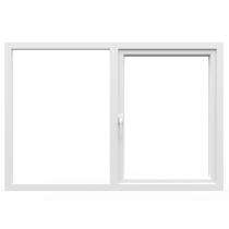 GreenFortune Casement 2 Panel White uPVC Window 4 x 4 ft_0