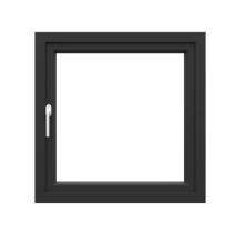 GreenFortune Casement 2 Track 2 Panel Black uPVC Window 4 x 4 ft_0