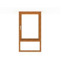 GreenFortune Tilt and Turn 2 Track 2 Panel Golden Oak uPVC Window 4 x 4 ft_0