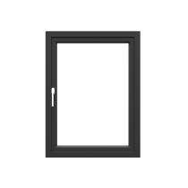 GreenFortune Tilt and Turn 2 Track 2 Panel Black uPVC Window 4 x 4 ft_0