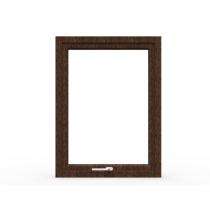 GreenFortune Casement 1 Panel Red Oak uPVC Window 4 x 4 ft_0