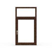 GreenFortune Tilt and Turn 2 Track 2 Panel Red Oak uPVC Window 4 x 4 ft_0