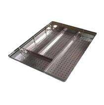 SURYA Stainless Steel Rectangular Cutlery Basket Kitchen Storage Organiser 21 x 20 x 4 inch_0