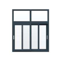 GreenFortune Combination 2 Track 2 Panel Grey uPVC Window 4 x 4 ft_0