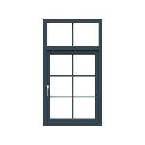 GreenFortune French 2 Track 2 Panel Grey uPVC Window 4 x 4 ft_0