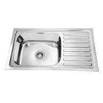 Parryware Stainless Steel Kitchen Sink Single Bowl with Drain Board C857372 36 x 20 x 9 inch_0