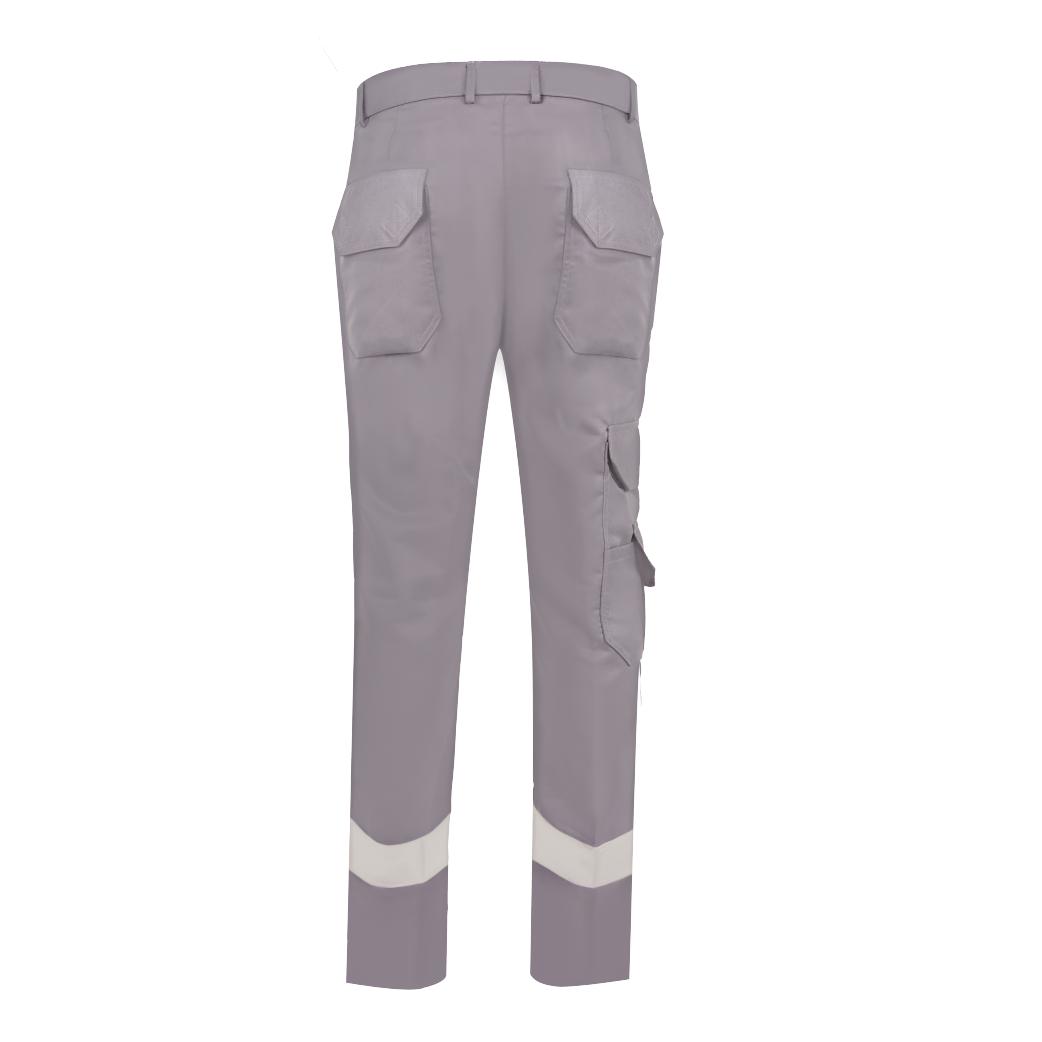 Workaholic Polyester Viscose Grey High Visibility Uniform Pant_2