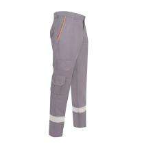 Workaholic Polyester Viscose Grey High Visibility Uniform Pant_0