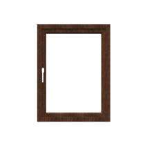 GreenFortune Tilt And Turn 2 Track 2 Panel Walnut uPVC Window 4 x 4 ft_0