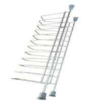 SURYA Stainless Steel Rectangular Plate Stand Kitchen Storage Organiser 15 x 22 x 6 inch_0