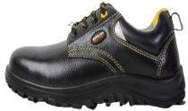 WOODLAND GC 6460024SS Leather Steel Toe Safety Shoes Black_0