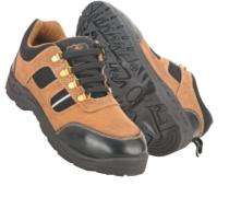 GALISTA HYCROSS Leather Alloy Steel Toe Safety Shoes Brown_0