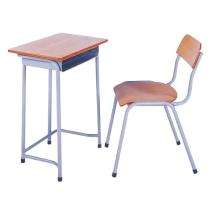 Wooden and Iron 1 Seater Student Bench Desk_0