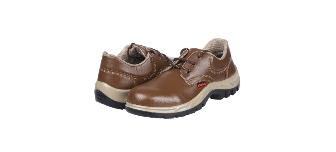 Karam FS61BR(SWDAMN) Buff Crazy Horse Tan Leather Steel Toe Safety Shoes Brown_2