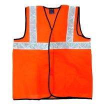Polyester Safety Jackets Free Size Reflective Orange_0