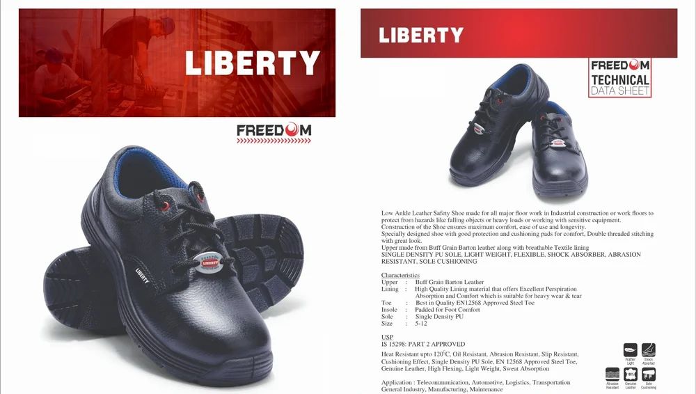 Real Leather Alloy Steel Toe Safety Shoes Black_1