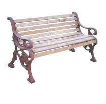 SE SB-10 3 Seater Waiting Bench Mild Steel and Wood 49 x 15 x 28 inch_0