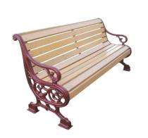 SE SB-18 3 Seater Waiting Bench Mild Steel and Wood 49 x 15 x 35 inch_0