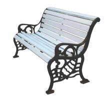 SE SB-22 3 Seater Waiting Bench Mild Steel 49 x 15 x 32 inch_0