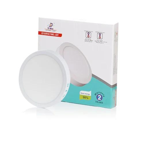 D'Mak 8 W Round Natural White 110 mm LED Panel Lights Surface Mounted_1