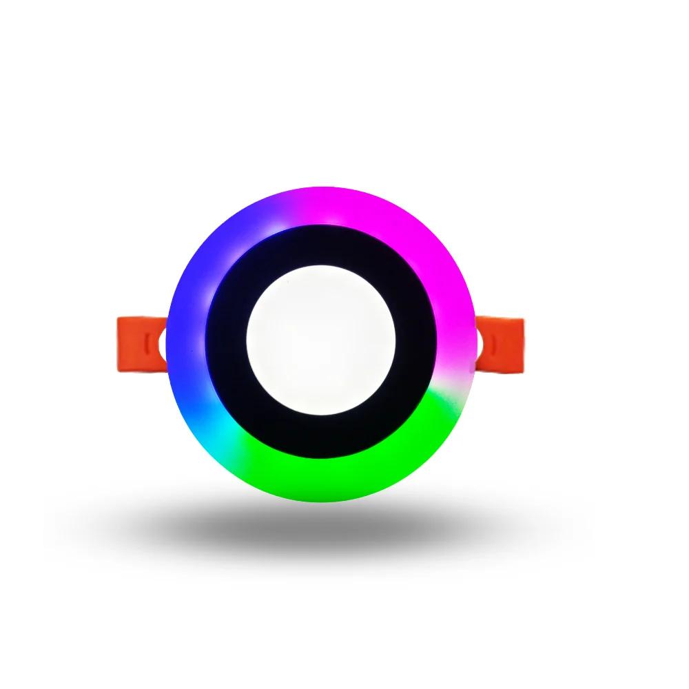 D'Mak 6 W Round Multicolour 65 mm LED Panel Lights Recessed Mounted_1