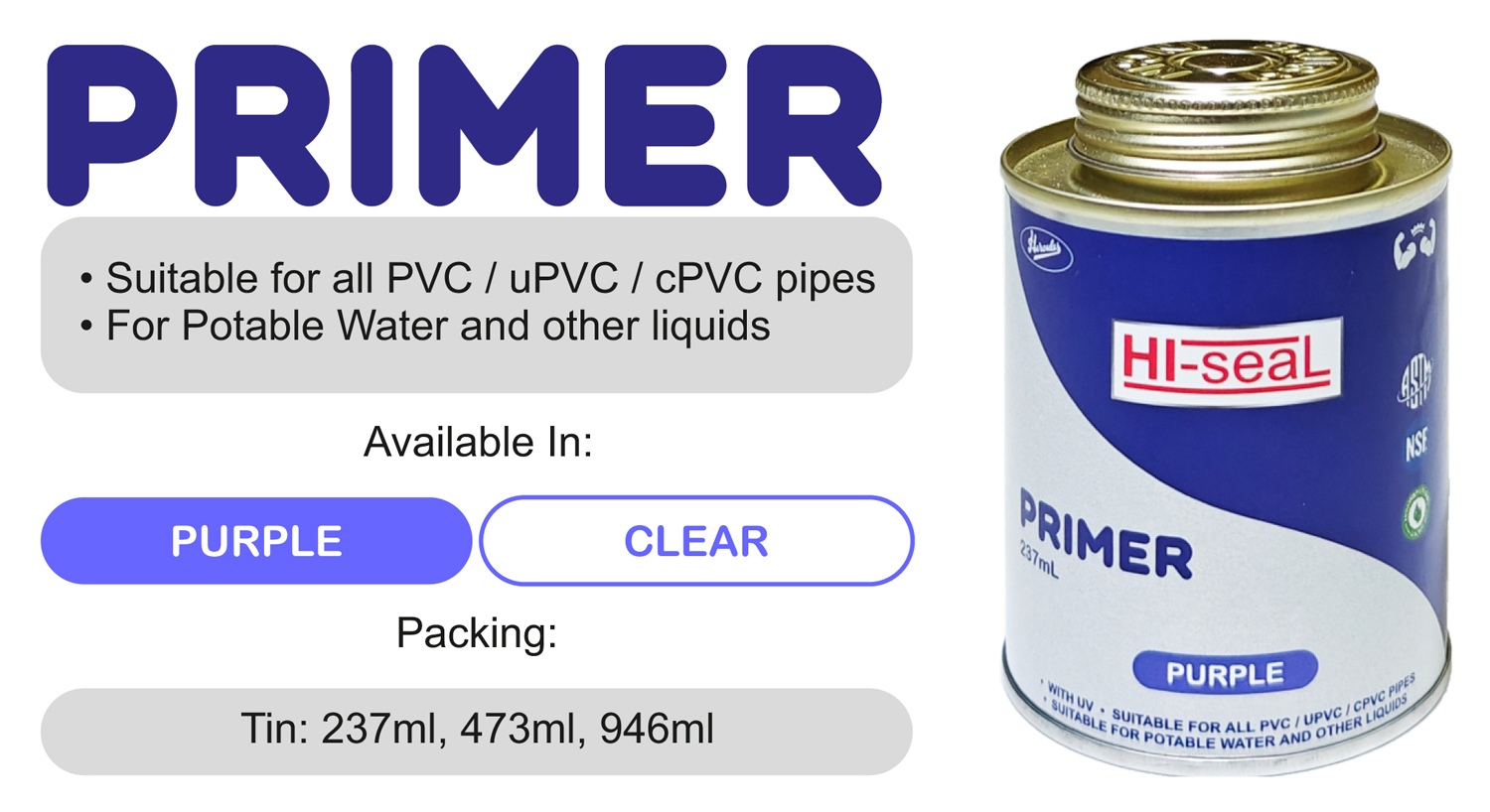 Hercules HI-seaL SSP55237 Primer PVC Solvent Cement_1