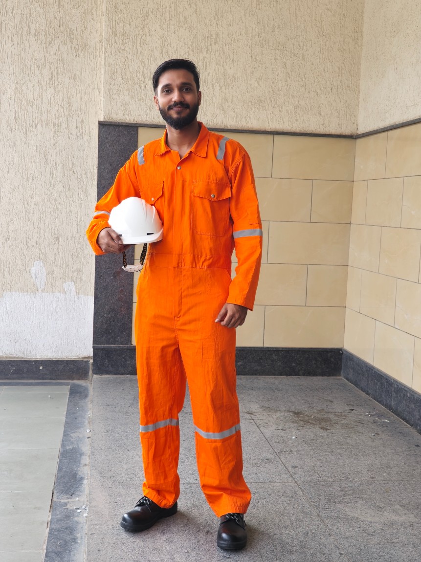 Habil Cotton Fabric Boiler Suits XXL Full Sleeves H2CT11O_3