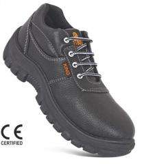 Pitbull King Synthetic Leather Metal Toe Safety Shoes Black_0