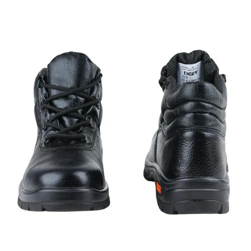 Mallcom Tiger Leopard Barton Grain Leather Steel Toe Safety Shoes Black_2