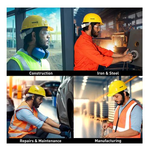 Mallcom HDPE Yellow Non Ventilated Safety Helmets Jasper II_3