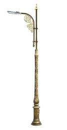 SE Cast Iron 14 ft Golden Decorative Light Poles_0