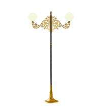 SE Pole No. 1/B Mild Steel 4 ft Black and Golden Decorative Light Poles_0