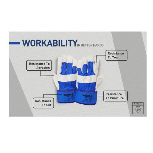 Mallcom Canadian Split Leather Safety Gloves C542 L_3