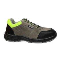 Real Leather Steel Toe Safety Shoes Black and Grey_0