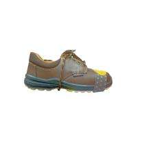 Real Leather Steel Toe Safety Shoes Brown_0
