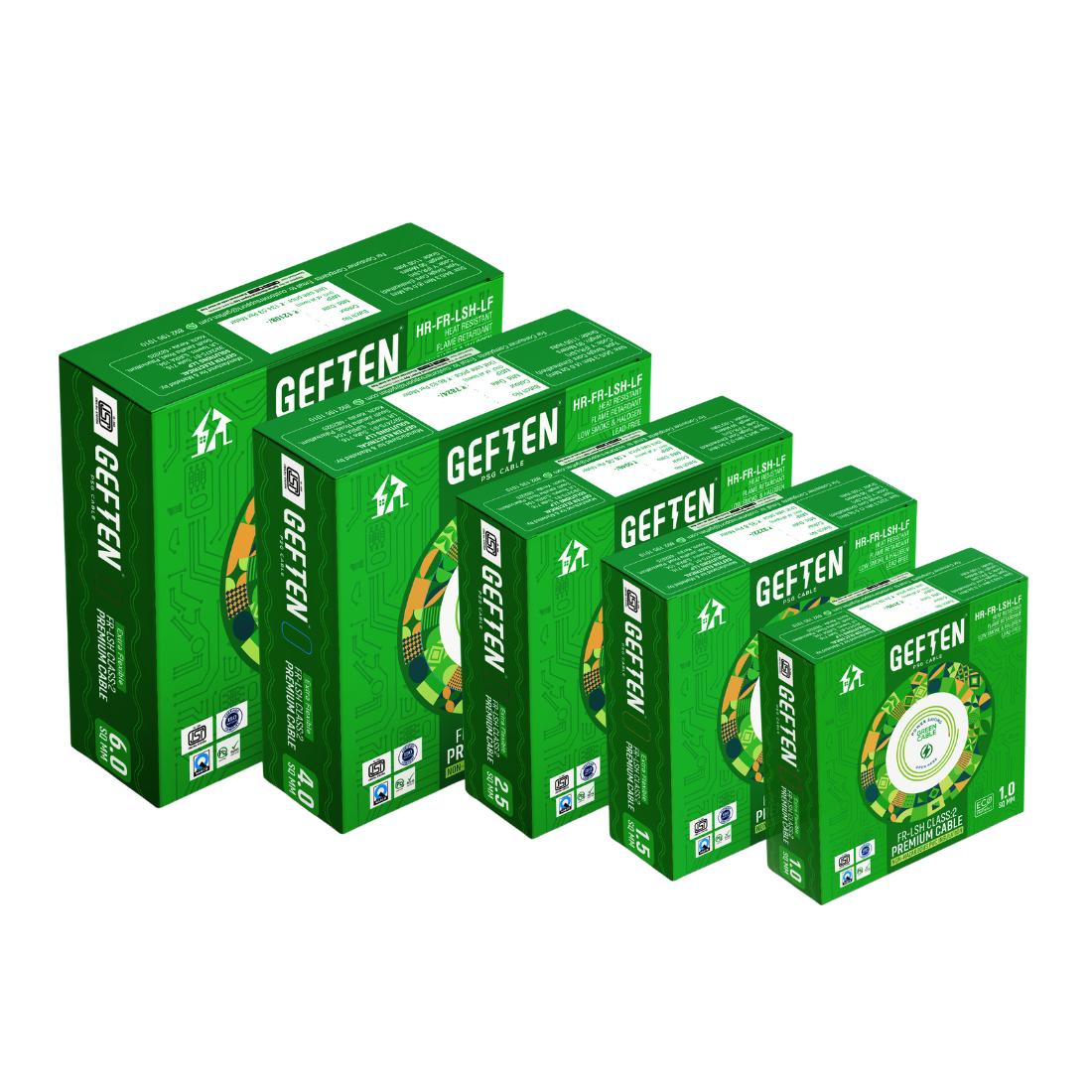 Geften 1 sqmm Geften Green HR-FR-LSH-LF Electric Wire Black 90 m_3