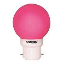Sonshiv 0.5 W Pink B22 10 piece 500 h LED Bulbs_0