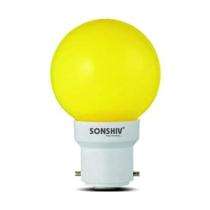 Sonshiv 0.5 W Yellow B22 6 piece 500 h LED Bulbs_0