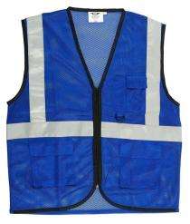 SAFETY FRST Polyester Safety Jackets XXL Reflective Blue_0