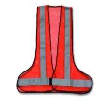 SAFETY FRST Polyester Safety Jackets XL Reflective Red_0
