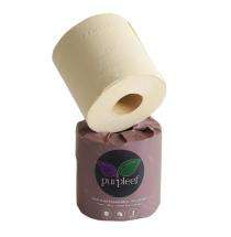 Purpleef Toilet Tissue Paper Roll Plain 10 x 10 cm Brown_0