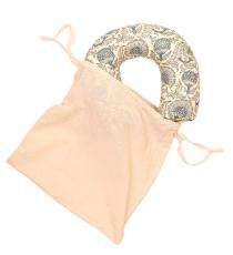 Enva Plax 30 x 30 cm Block Printed Neck Pillow BPP-01 Mulmul Cotton_0