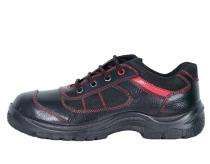 Fortune Redwood Genuine Leather Steel Toe Safety Shoes Black and Red_0