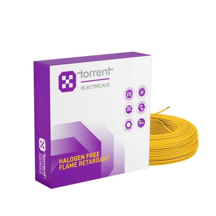 Torrent 1 sqmm FR Electric Wire Yellow 90 m_1
