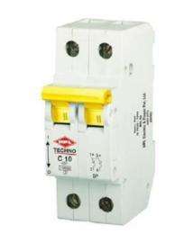HPL TECHNO Double Pole 10 A C Curve MCB_0