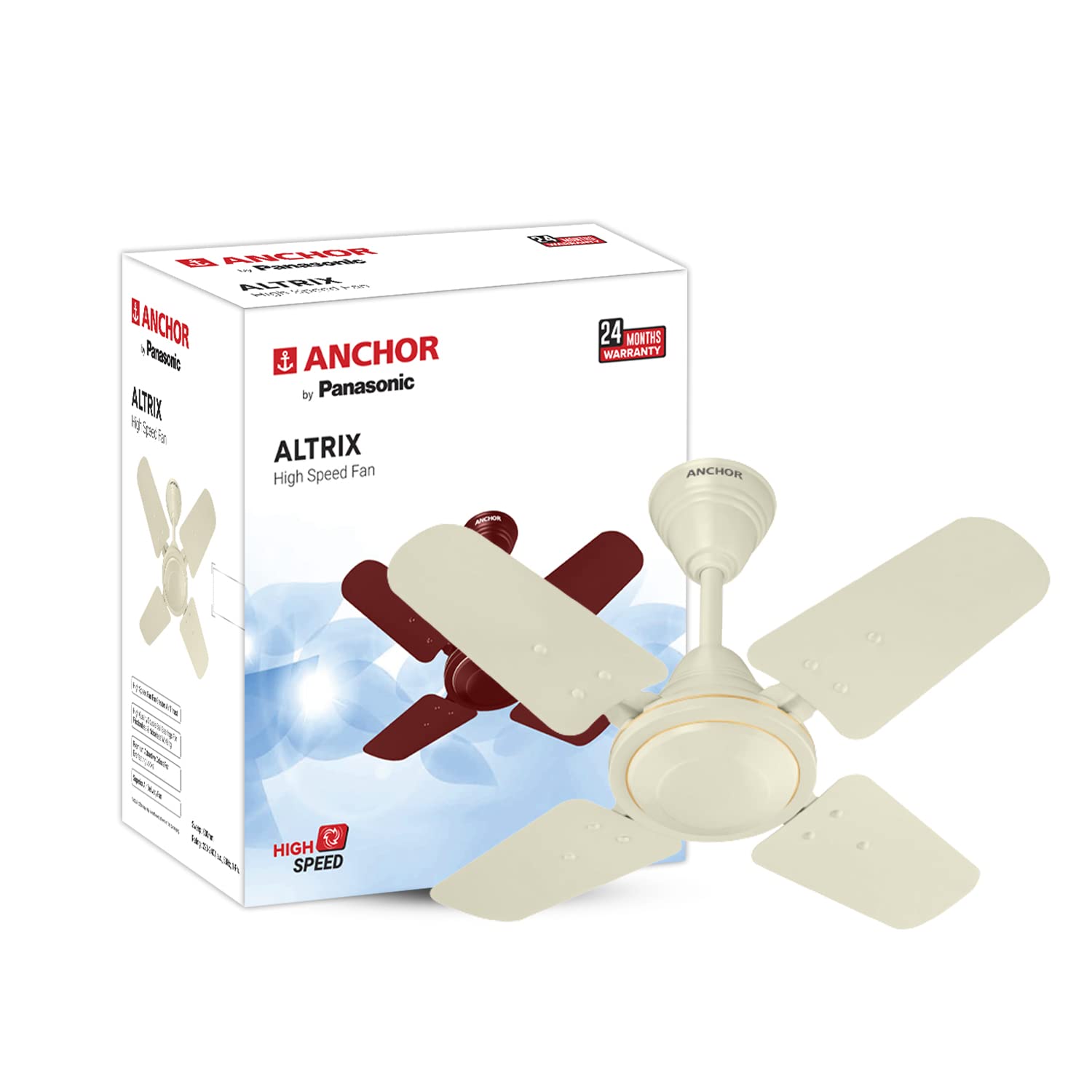 ANCHOR Altrix 600 mm 4 Blades 60 W Cream Ceiling Fans_2