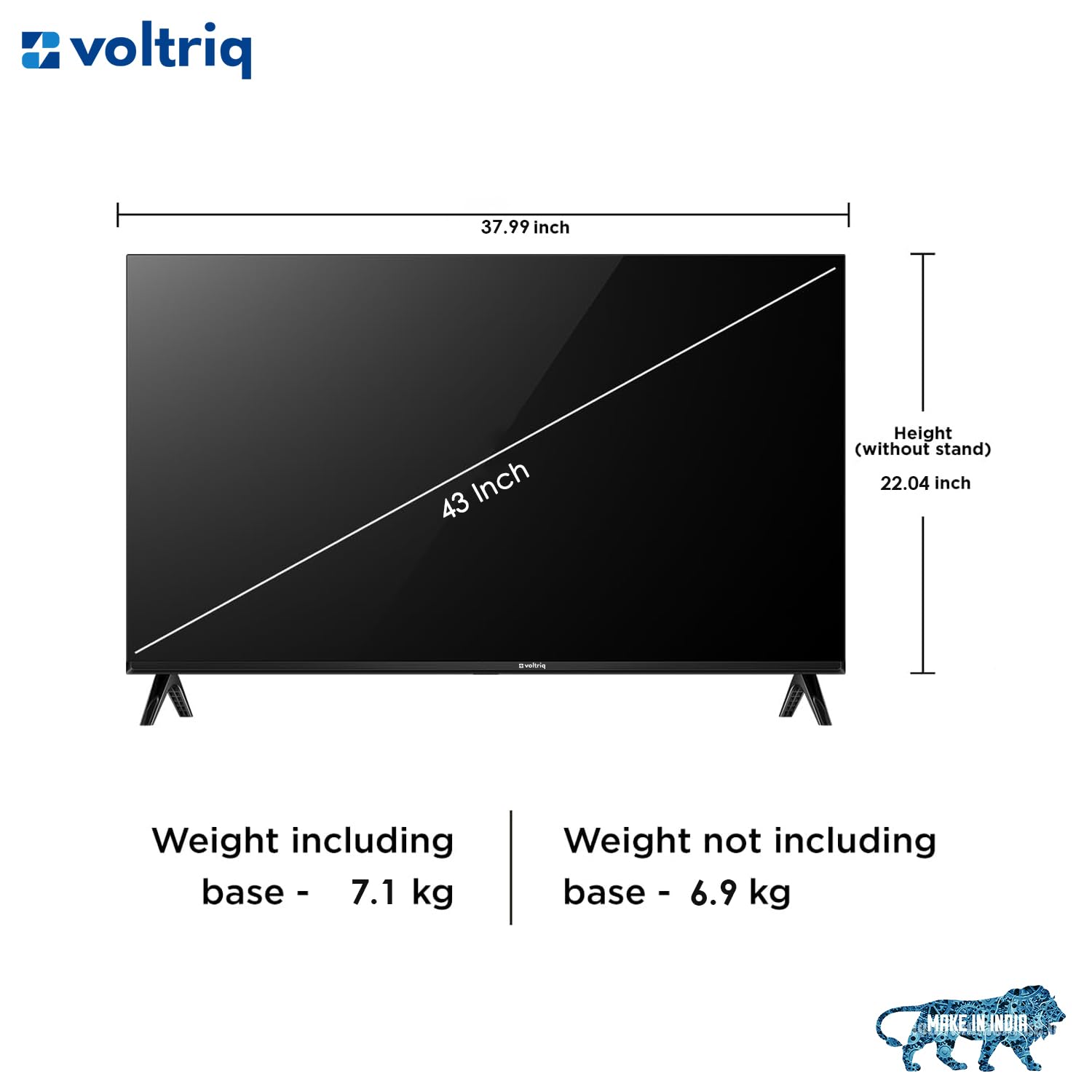 Voltriq 43 inch 4K Ultra HD LED Android Smart TV_4