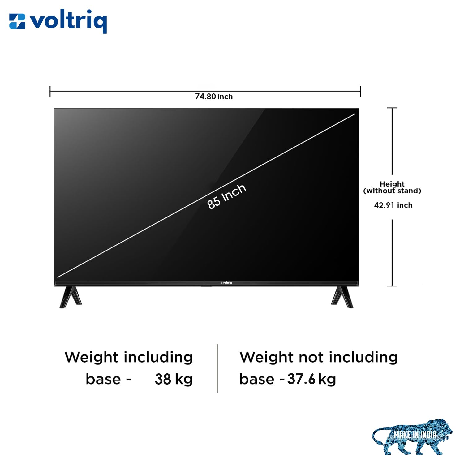 Voltriq 85 inch 4K Ultra HD LED Android Smart TV_4