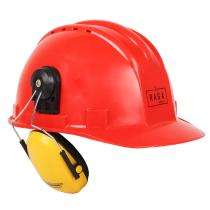 RAGA HDPE Red Earmuff Safety Helmets_0