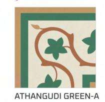 KAG Athangudi 300 x 300 mm Green-A Matt Ceramic Tile_0